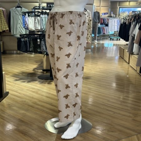 간절기 면 곰돌이 남성 파자마 바지