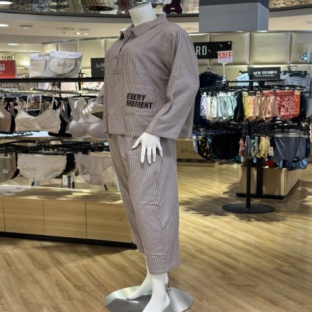 박시 루즈 면 여성 파자마세트