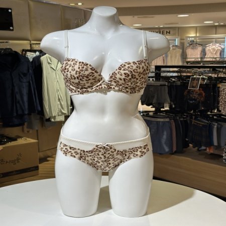 레이스 호피 브라 햄팬티세트