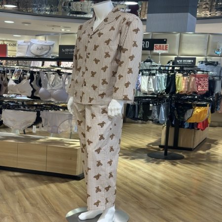 커플 간절기 면 곰돌이 잠옷세트