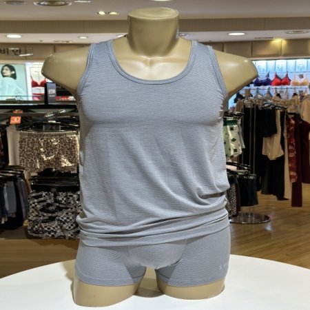 그레이 메쉬 남성 런닝 드로즈 세트