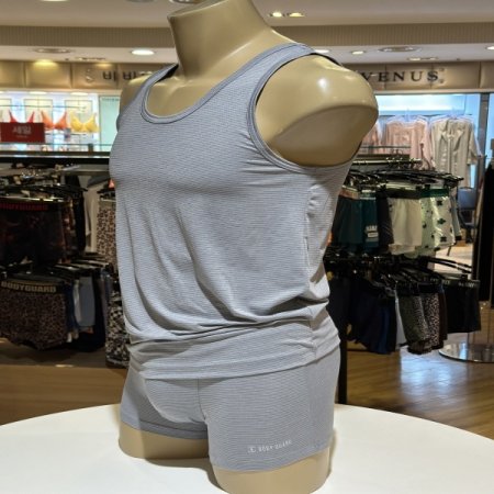 그레이 메쉬 남성 런닝 드로즈 세트