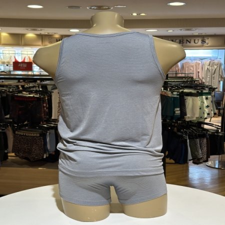 그레이 메쉬 남성 런닝 드로즈 세트