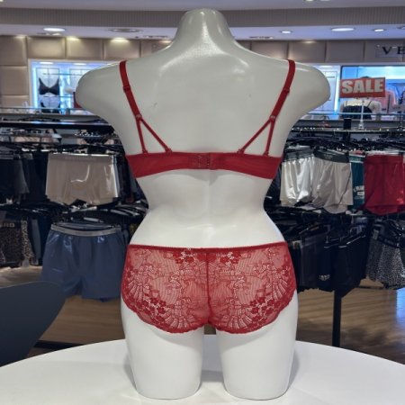리얼레드 로맨틱 브래지어 팬티세트