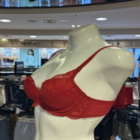 리얼레드 로맨틱 브래지어 D컵까지