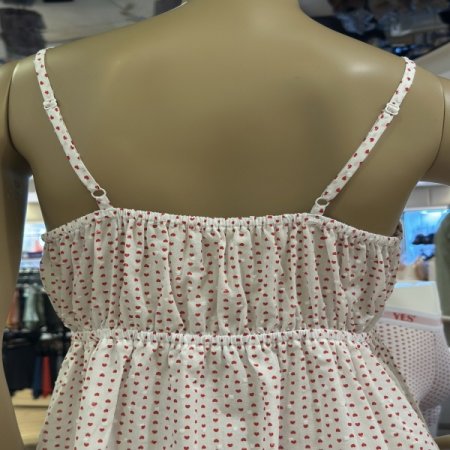 하트 롱원피스 면잠옷 실내복