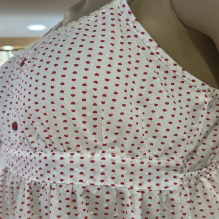 하트 롱원피스 면잠옷 실내복