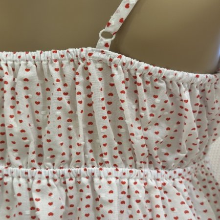 하트 롱원피스 면잠옷 실내복