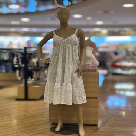 플라워 쉬폰 원피스 면잠옷 실내복