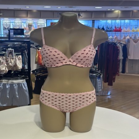 면 큐티 브라 햄팬티세트