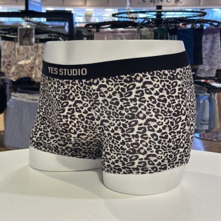 브라운 호피 남성드로즈