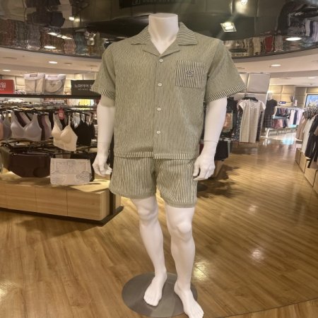 쿨 올리브 남성 파자마세트