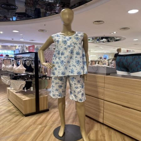 아사면 민소매 반바지 잠옷세트