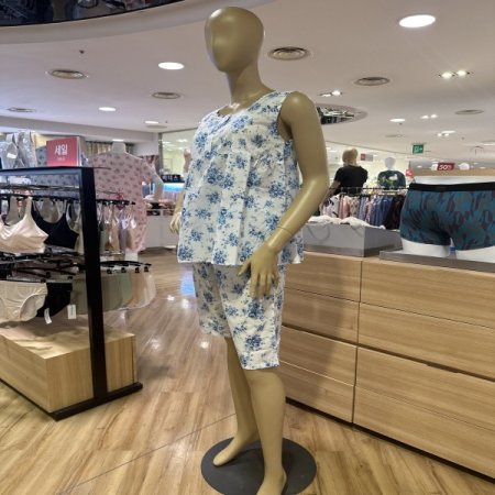 아사면 민소매 반바지 잠옷세트