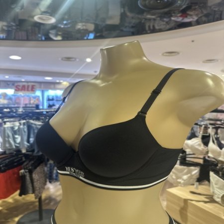 블랙 캐쥬얼 브라 햄팬티 세트