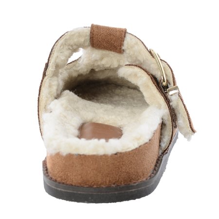 버클 스웨이드 뮬 클로그