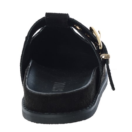 버클 스웨이드 뮬 클로그