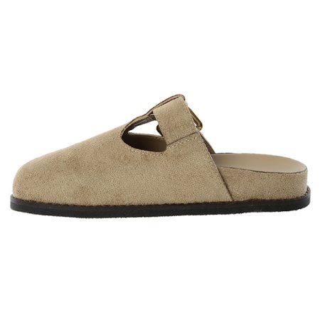 버클 스웨이드 뮬 클로그