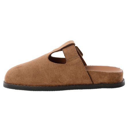 버클 스웨이드 뮬 클로그