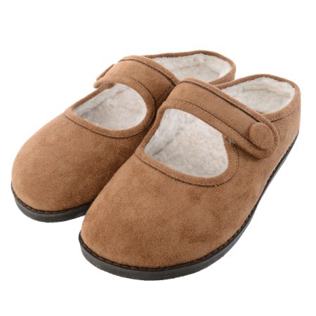 메리제인 퍼 스웨이드 뮬 클로그