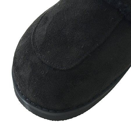 하트 퍼 스웨이드 뮬 클로그