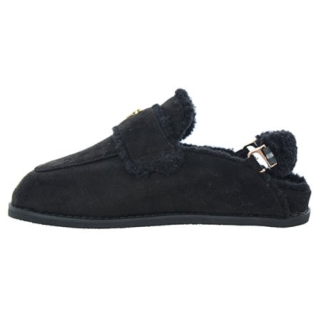 하트 퍼 스웨이드 뮬 클로그