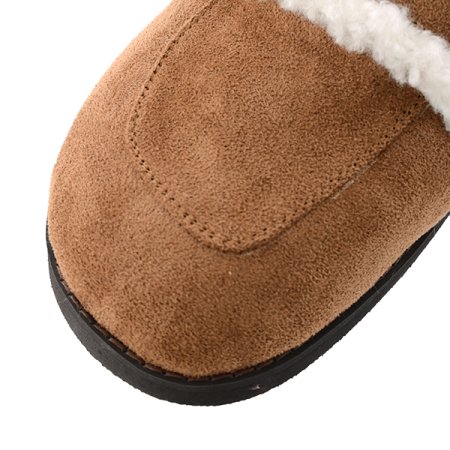 하트 퍼 스웨이드 뮬 클로그