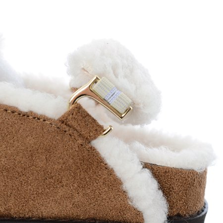 하트 퍼 스웨이드 뮬 클로그