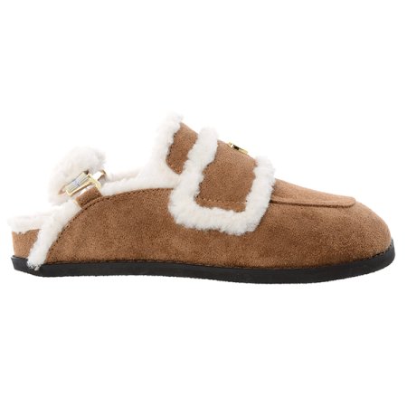 하트 퍼 스웨이드 뮬 클로그