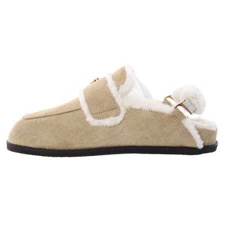 하트 퍼 스웨이드 뮬 클로그