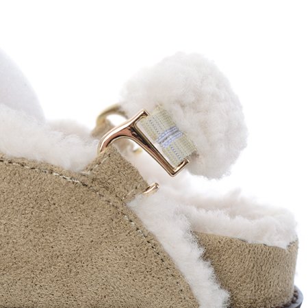 하트 퍼 스웨이드 뮬 클로그