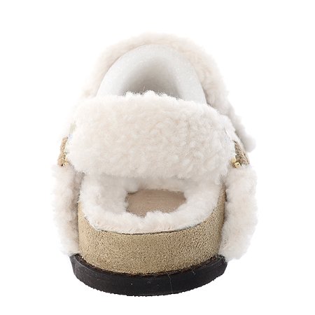 하트 퍼 스웨이드 뮬 클로그