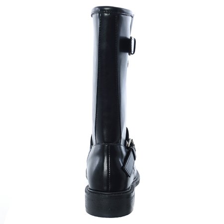 더블 버클 스트랩 미들부츠