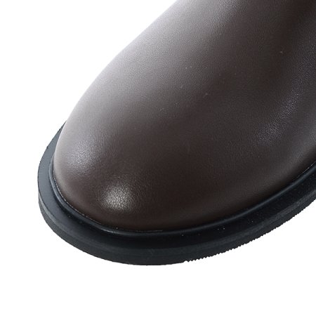 더블 버클 스트랩 미들부츠