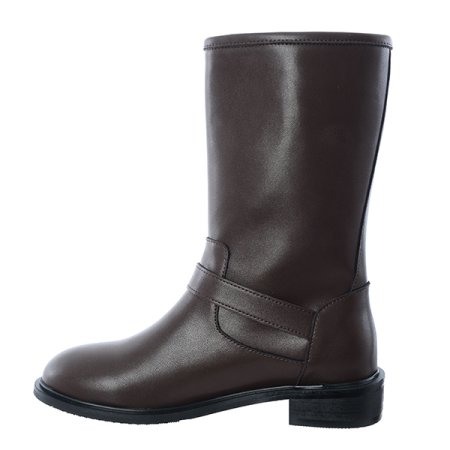 더블 버클 스트랩 미들부츠