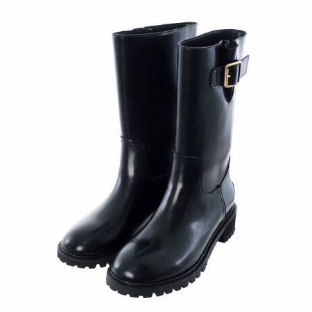 클래식 버클 라운드 하프 미들부츠