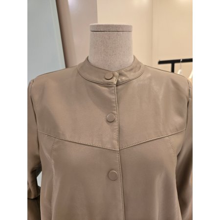 레더 밴딩 크롭자켓