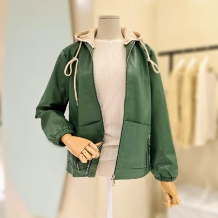 레더 빙고 후드자켓