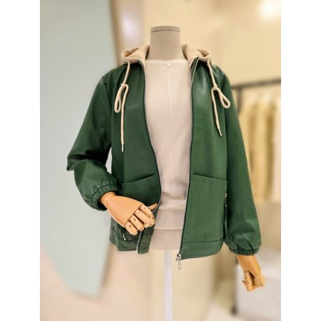 레더 빙고 후드자켓