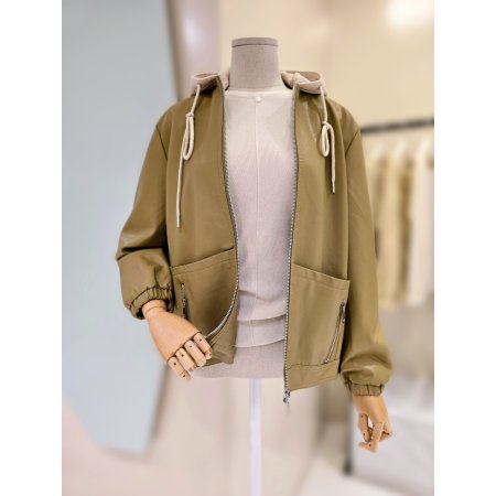 레더 빙고 후드자켓