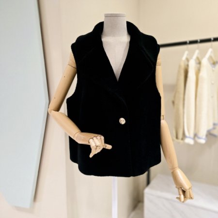 리얼양모 리버시블 카라넥 베스트