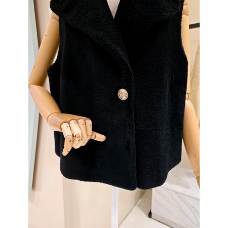 리얼양모 리버시블 카라넥 베스트