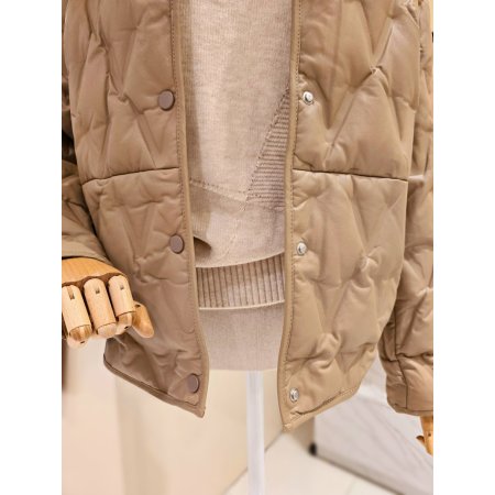 밍크카라 덕다운 퀼팅자켓