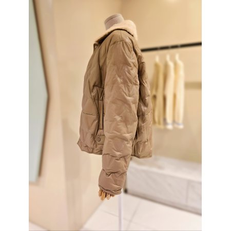 밍크카라 덕다운 퀼팅자켓