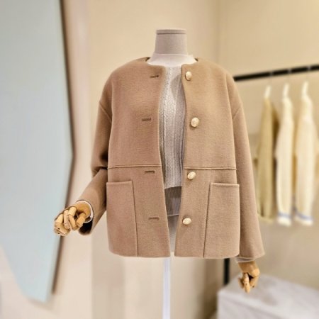 라운드 아웃포켓 울자켓