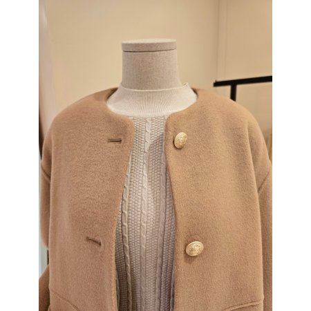 라운드 아웃포켓 울자켓