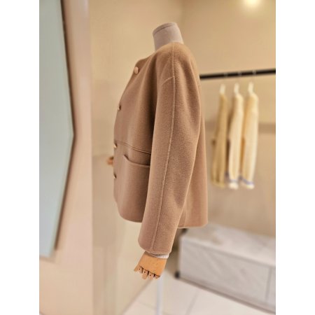 라운드 아웃포켓 울자켓