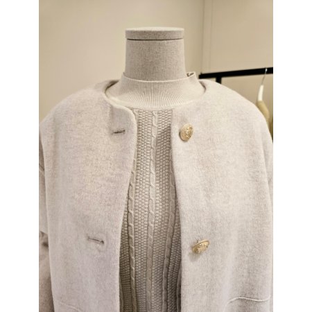 라운드 아웃포켓 울자켓