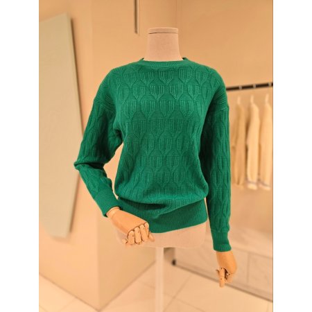 심플 라운드 케이블 니트