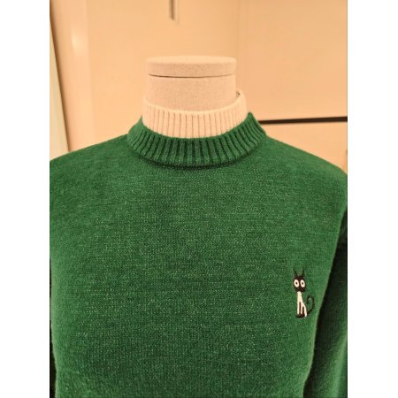 고양이 하트 반폴라 니트